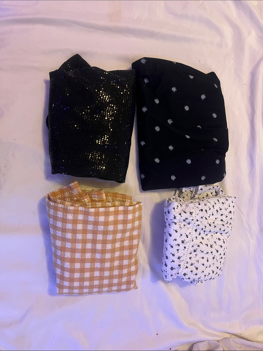 Sequins plaid cocquette and black dressing skirt for 8-12 girl set